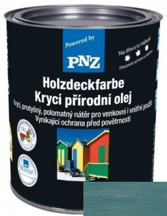 PNZ Krycí přírodní olej türlisblau / tyrkysově modrá 0,75 l