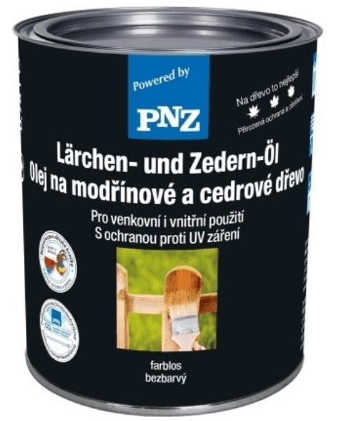 PNZ Olej na modřínové a cedrové dřevo farblos / bezbarvý 0,75 l